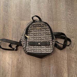 Juicy Couture Monogram Black and Gray Backpack
